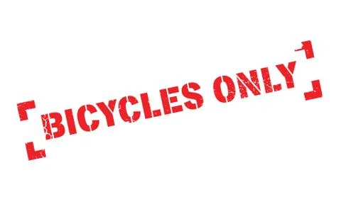 Bicycles Only rubber stamp Stock Illustration