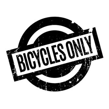 Bicycles Only rubber stamp Stock Illustration