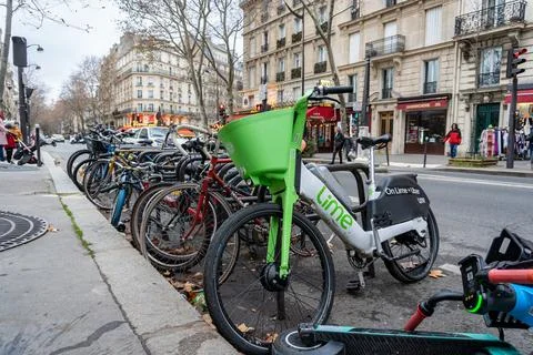 Bicycles in Paris Stock Photos