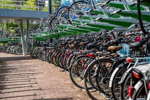 Bicycles parking Foto stock