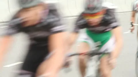 Bicycles in a race Stock Footage 10818594