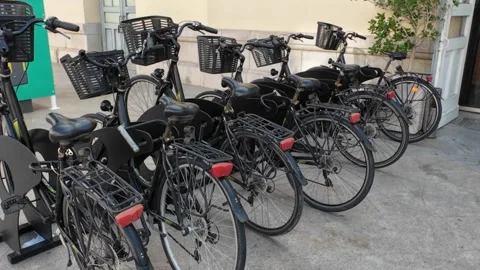 Bicycles for Rent Stock Footage 251572634