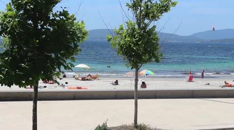 Bicycles on seafront promenade Stock Footage 63504500