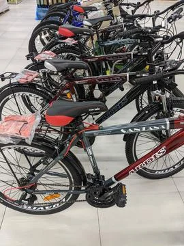 Bicycles in the store Stock-Fotos