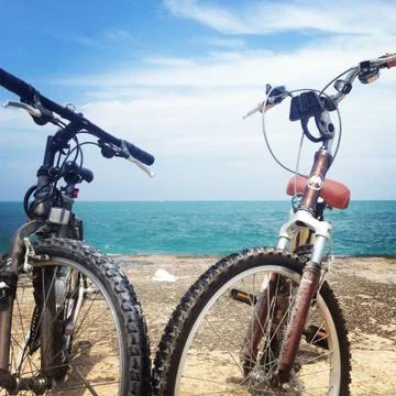 Bicycles on the Water Foto stock