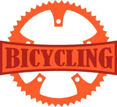 Bicycling Badge Stock Illustration