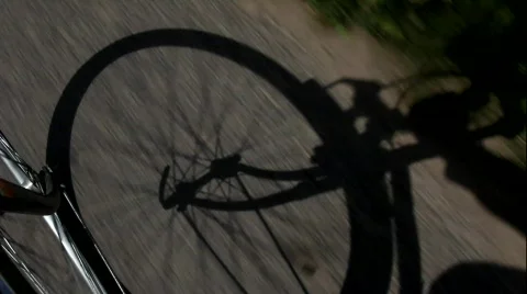 Bicycling Shadow Stock Footage 436397