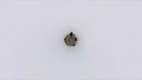 Bicycling. Tiny planet. 360 degree camera. Видео 145068879