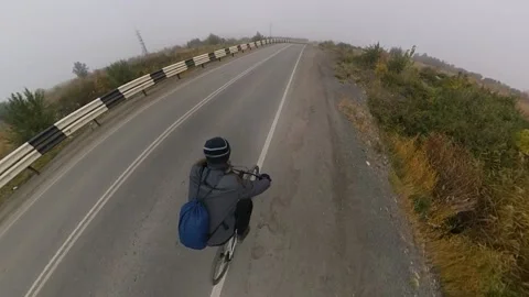 Bicycling. Top view. Stock Footage 145128924