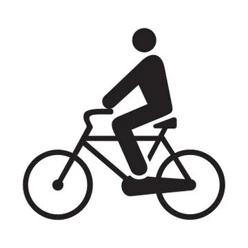 Bicyclist icon vector Stock Illustration