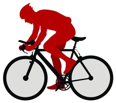 Bicyclist Stock Illustration