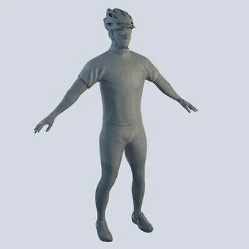 Bicyclist static 3D Model
