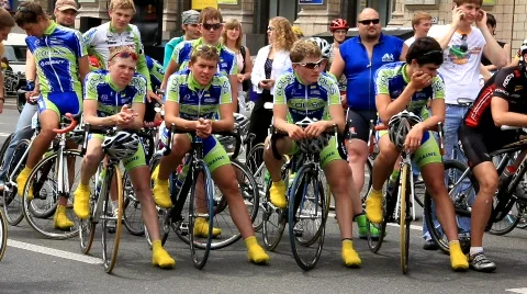 Bicyclists Stock Footage 749236