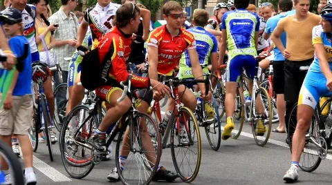 Bicyclists Stock Footage 788724