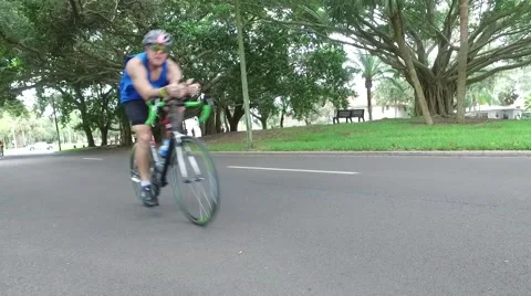 Bicyclists on street Stock Footage 56729689