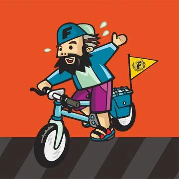 Bicyle Race  Stock Illustration