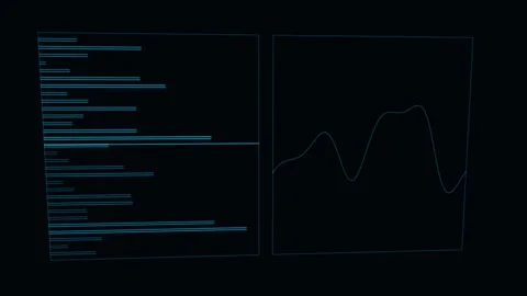 Bid And Ask Converge And Widen Across A Terminal Chart Stock-Footage 344513405