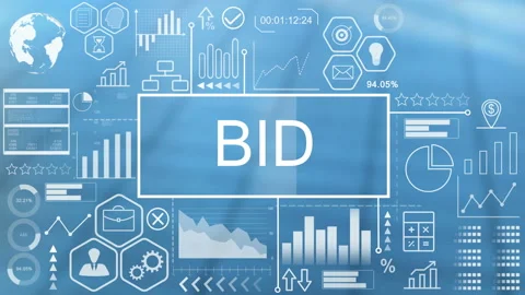 Bid, Animated Typography Stock Footage 133220681