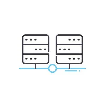 Bid data line icon, outline symbol, vector illustration, concept sign Stock Illustration