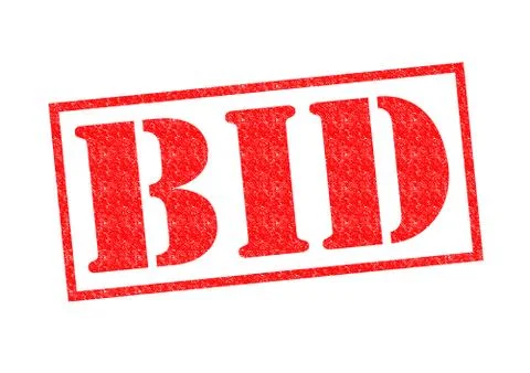 Bid rubber stamp Stock Illustration
