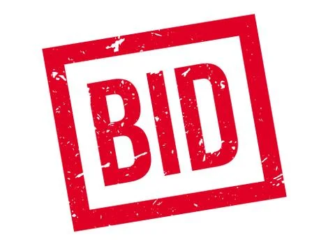 Bid rubber stamp Illustrazione stock