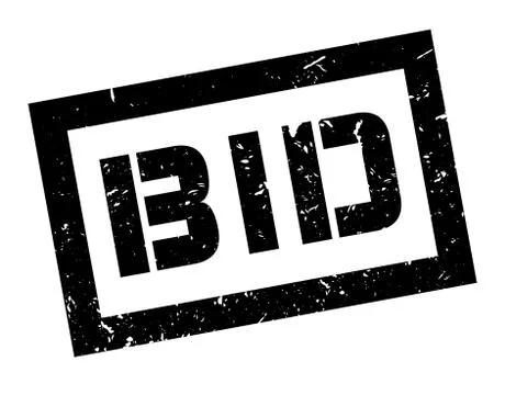 Bid rubber stamp Illustrazione stock