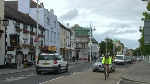 Bideford Traffic Stock Footage 18170504