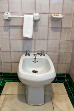 Bidet in bathroom Stock Photos