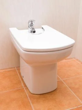 Bidet close up Stock Photos