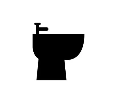 Bidet icon on white background Stock Illustration