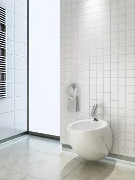 Bidet in wc Illustrazione stock