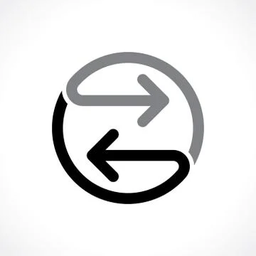 Bidirectional arrows icon Stock Illustration