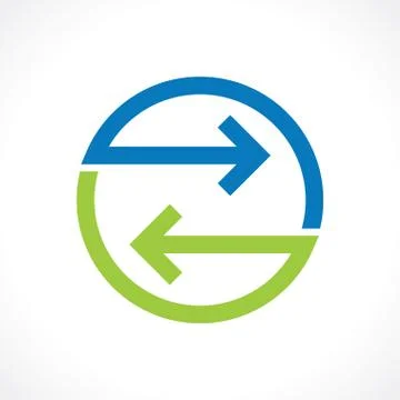 Bidirectional arrows icon Stock Illustration