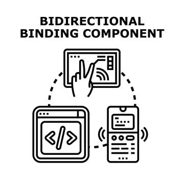 Bidirectional data binding component across devices イラスト素材