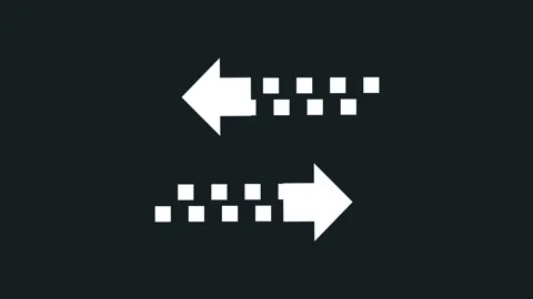 Bidirectional Movement Tactical Exchange Arrow Icon Stock Footage 340297109