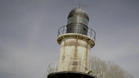 Bidirectional Tilt of an old Lighthouse in Germany Stock Footage 203917839