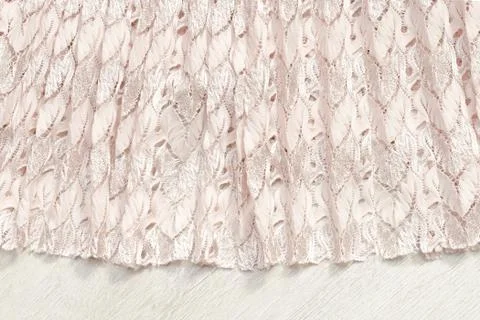 Biege pleating cloth with embossed pattern, close-up. Texture Fotos de archivo