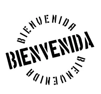 Bienvenida rubber stamp Stock Illustration