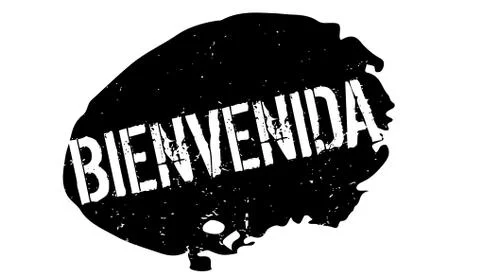 Bienvenida rubber stamp Stock Illustration