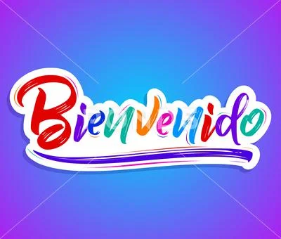 Bienvenido, Welcome Spanish Text Stock Vector - Illustration of caption,  headline: 112542726