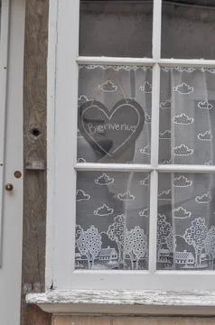 Bienvenue window Foto stock