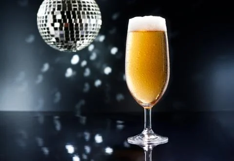 Bier on disco bar Stock Photos