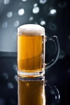 Bier on disco bar Stock Photos