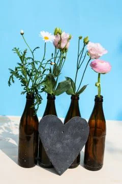 Bierflaschen, hochformat Stock Photos