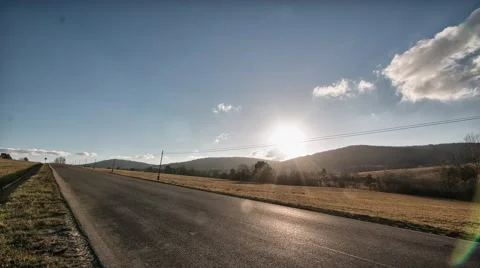 Bieszczady Mountains. Clouds moving fast on the sky. Full HD time lapse. Stock Footage 58599247