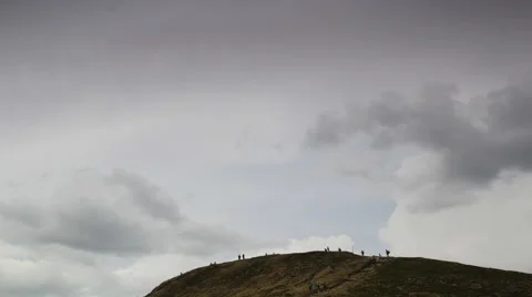 Bieszczady Mountains. Clouds moving fast on the sky. Full HD time lapse. Stock-Footage 58602730