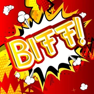 Biff! - Vector illustrated comic book style expression. Stock Illustration
