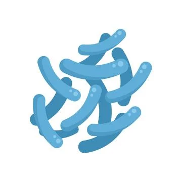 Bifidobacterium icon flat vector. Probiotic bacteria Illustrazione stock