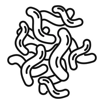 Bifidobacterium icon outline vector. Probiotic bacteria Stock Illustration