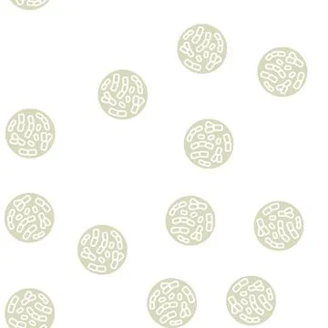 Bifidobacterium probiotics glyph seamless pattern Stock Illustration